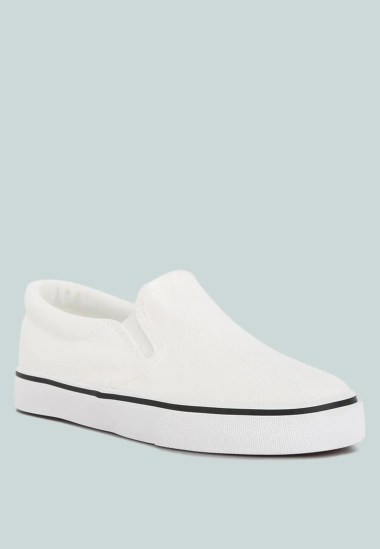 Canvas Slip On Sneakers For Kids