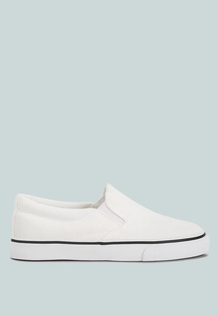 Canvas Slip On Sneakers For Kids