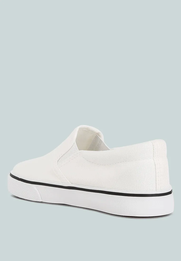 Canvas Slip On Sneakers For Kids