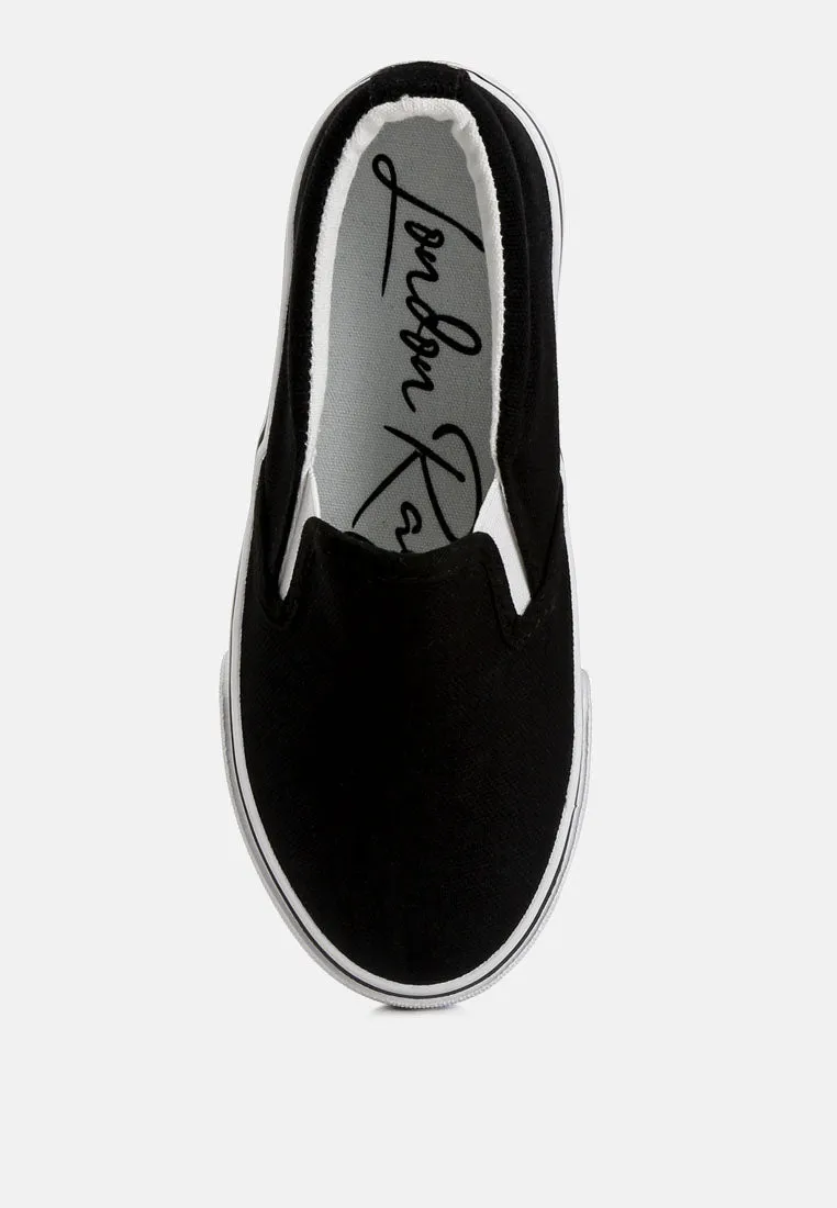 Canvas Slip On Sneakers For Kids