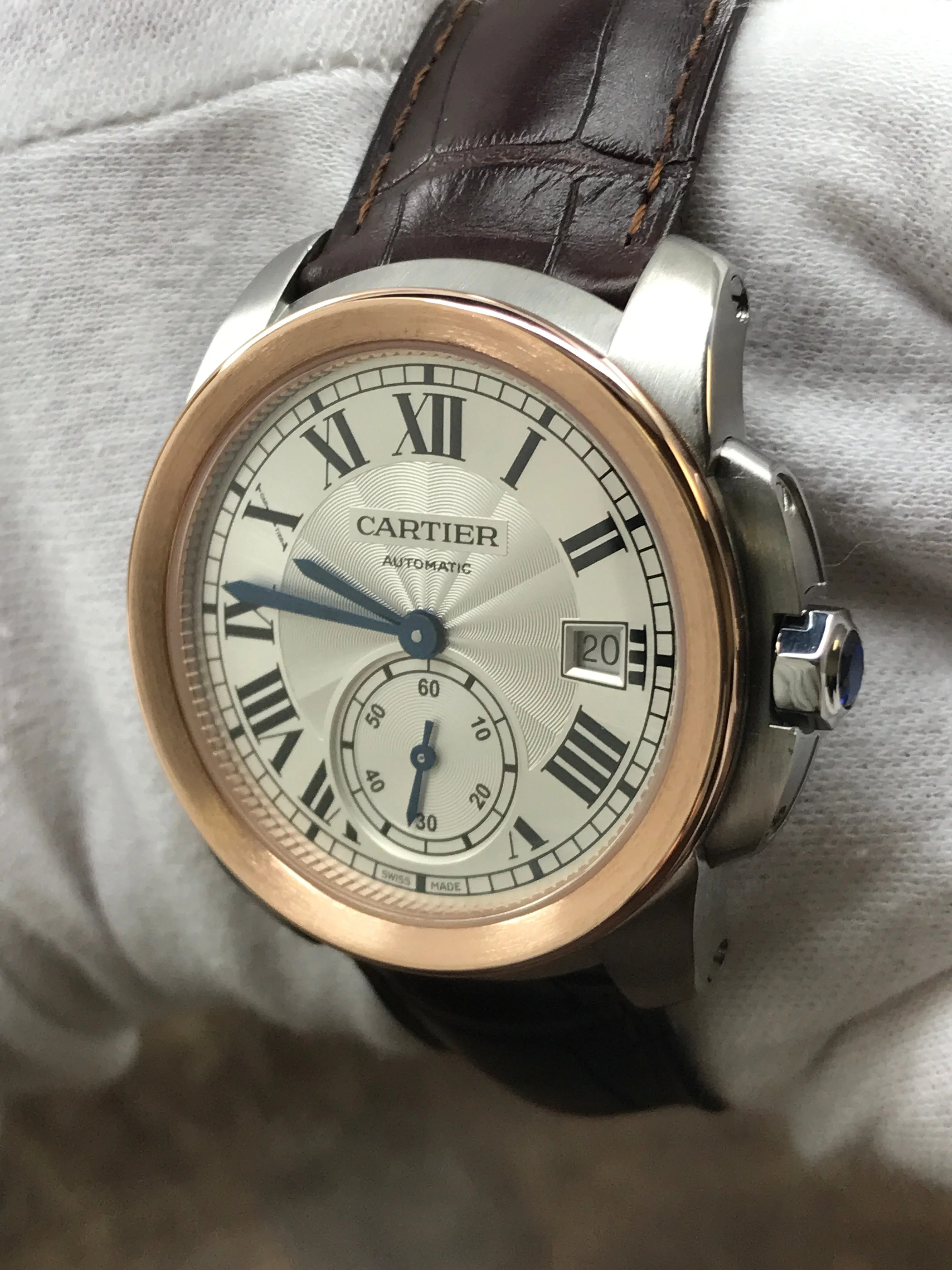 Cartier Calibre de Cartier W2CA0002 Silver Dial Automatic Men's Watch