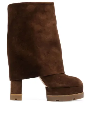 Casadei 150mm platform suede boots