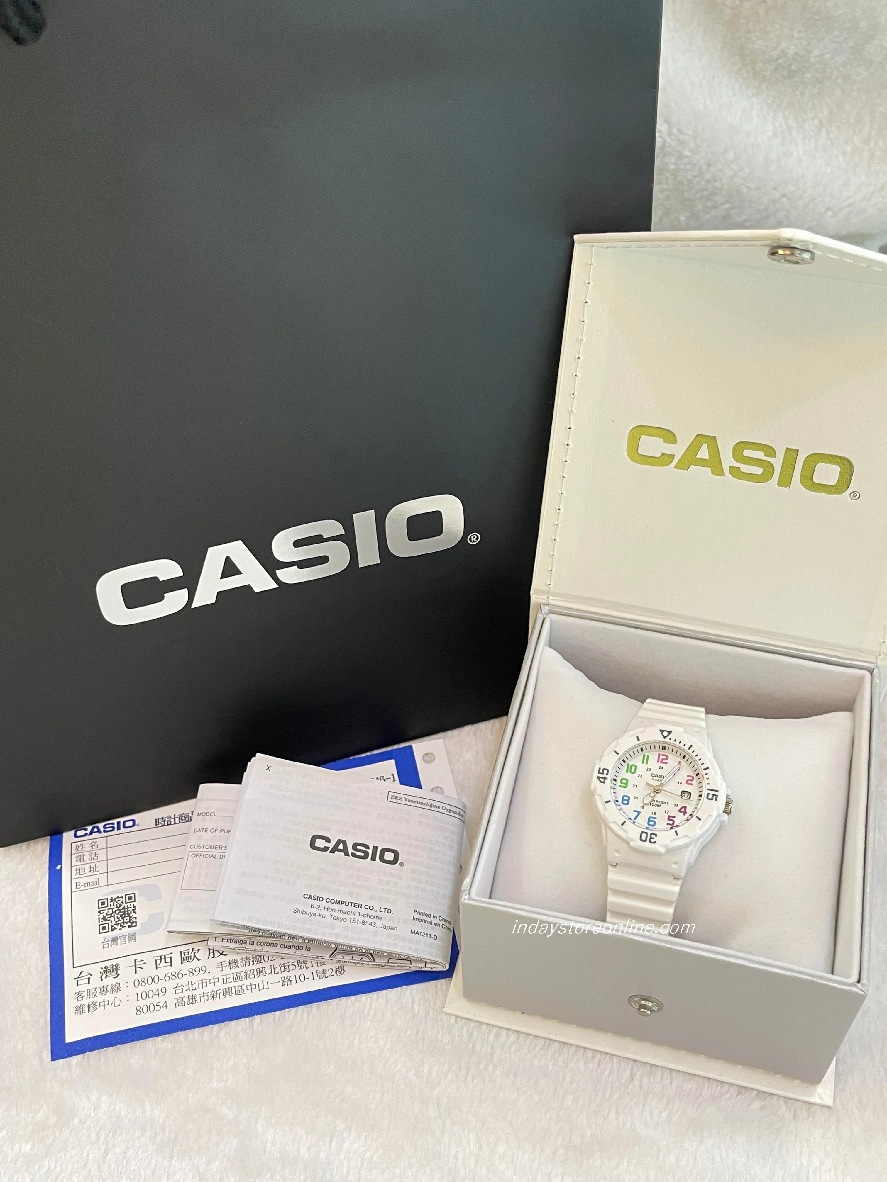 Casio Analog Women's Watch LRW-200H-7B Analog Resin Band Resin Glass Water Resistance