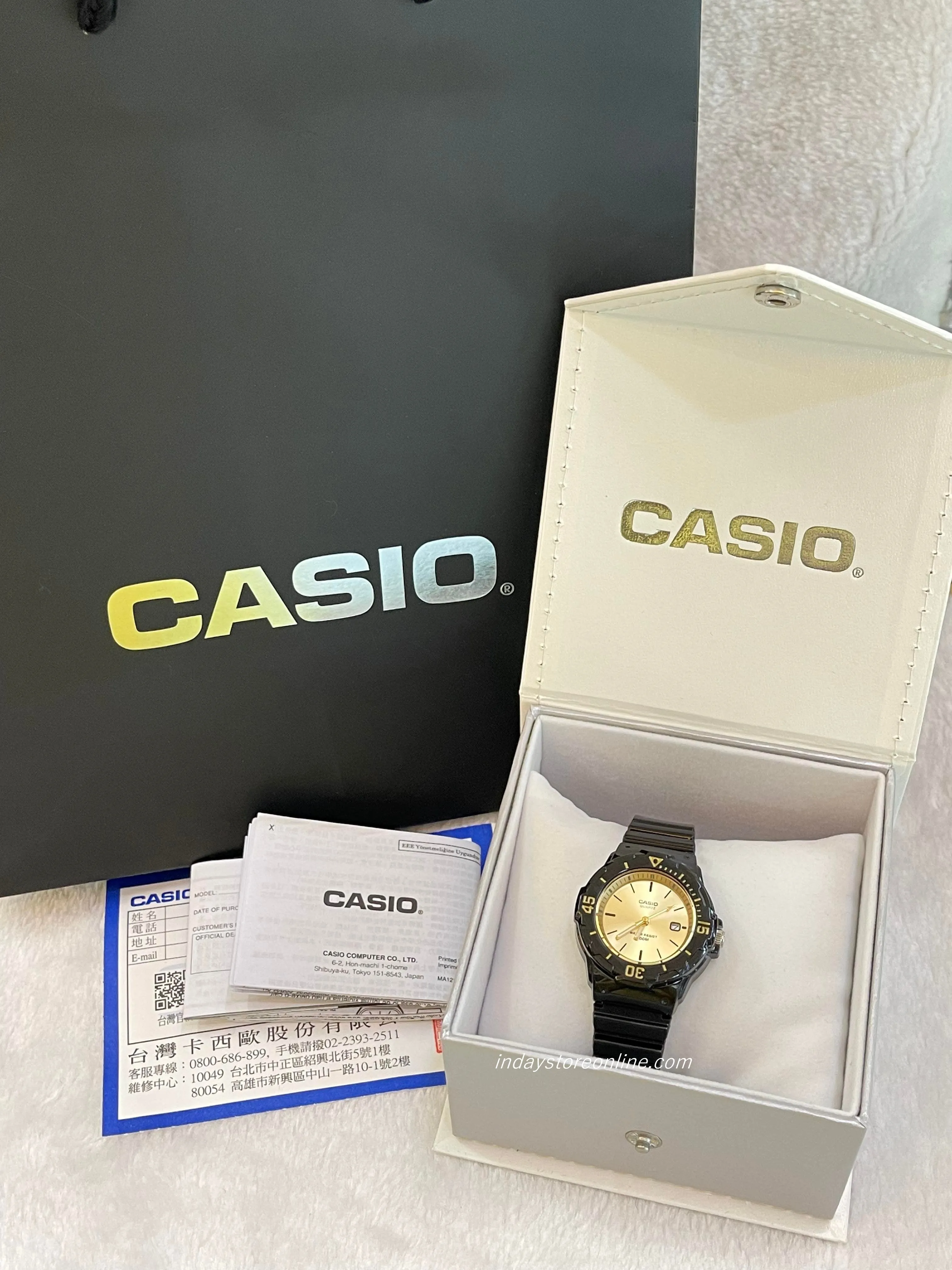 Casio Analog Women's Watch LRW-200H-9E Analog Resin Band Resin Glass Water Resistance