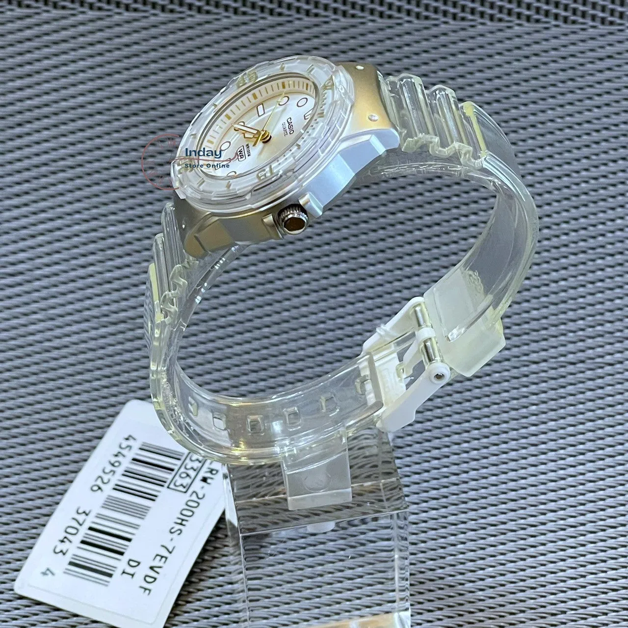 Casio Analog Women's Watch LRW-200HS-7E Resin Band Resin Glass Transparent Color