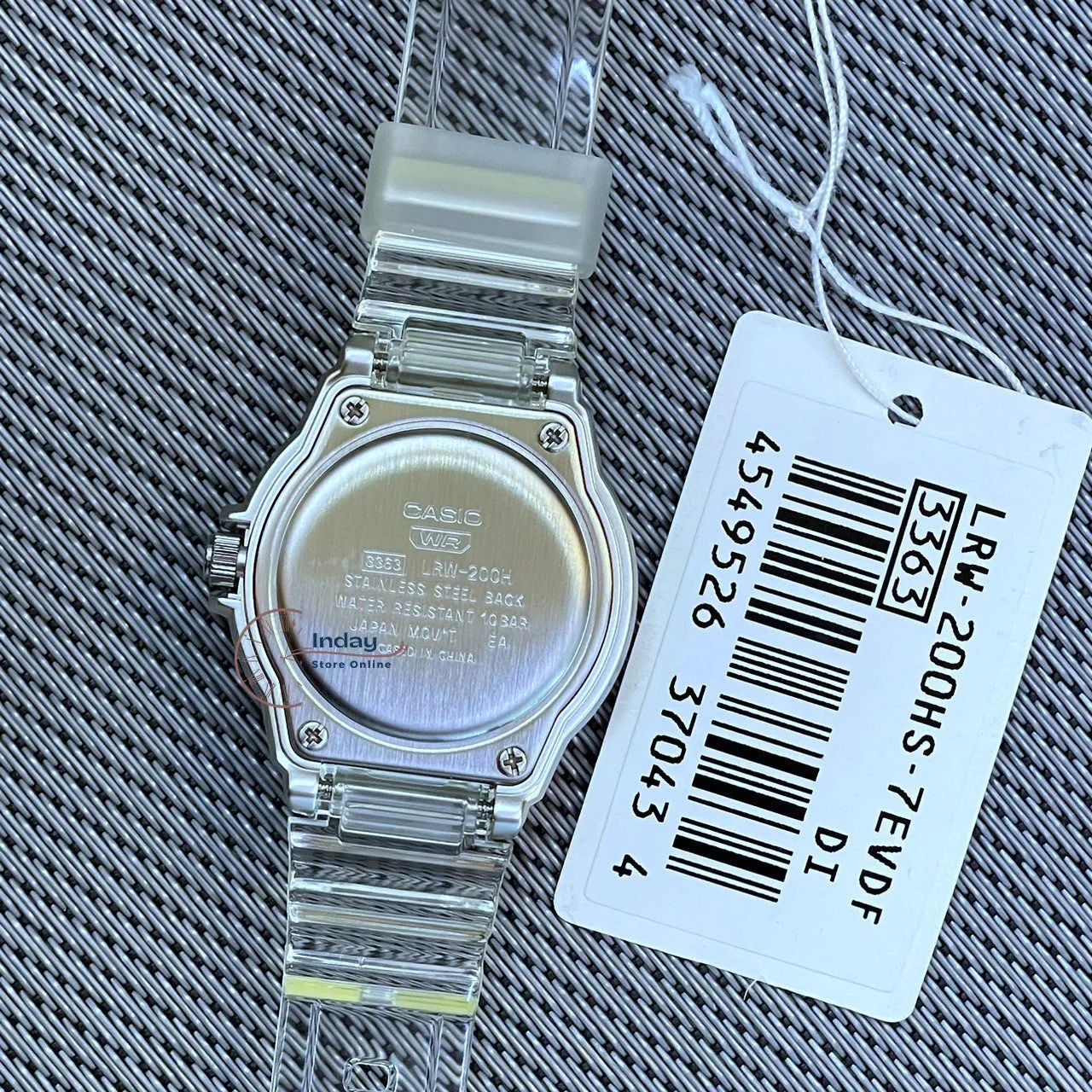 Casio Analog Women's Watch LRW-200HS-7E Resin Band Resin Glass Transparent Color