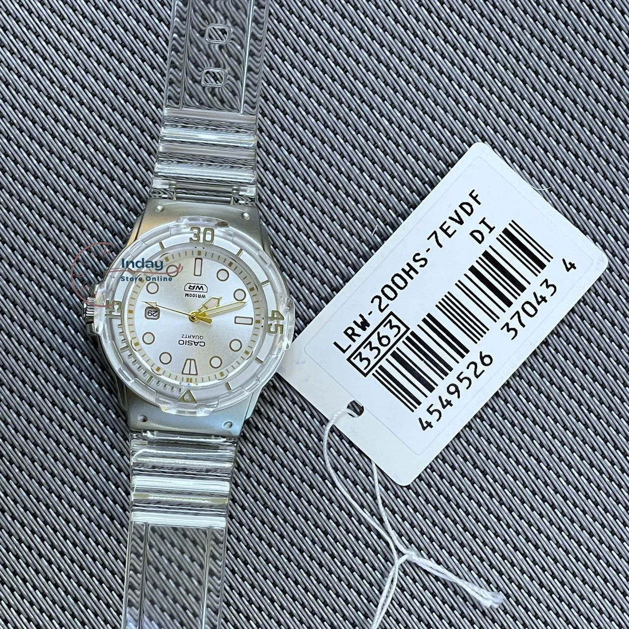 Casio Analog Women's Watch LRW-200HS-7E Resin Band Resin Glass Transparent Color