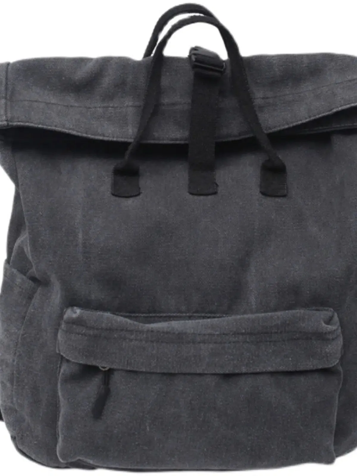 Casual Roll-Top Canvas Backpack