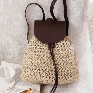 Casual Straw Backpack