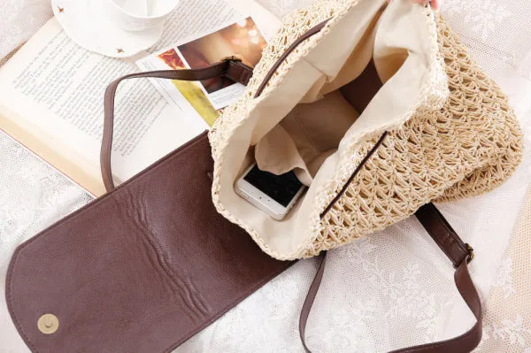 Casual Straw Backpack