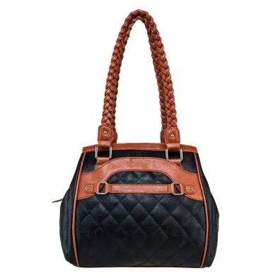 CCW Braided Tote - Black w/Brown Trim