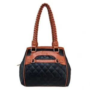 CCW Braided Tote - Black w/Brown Trim