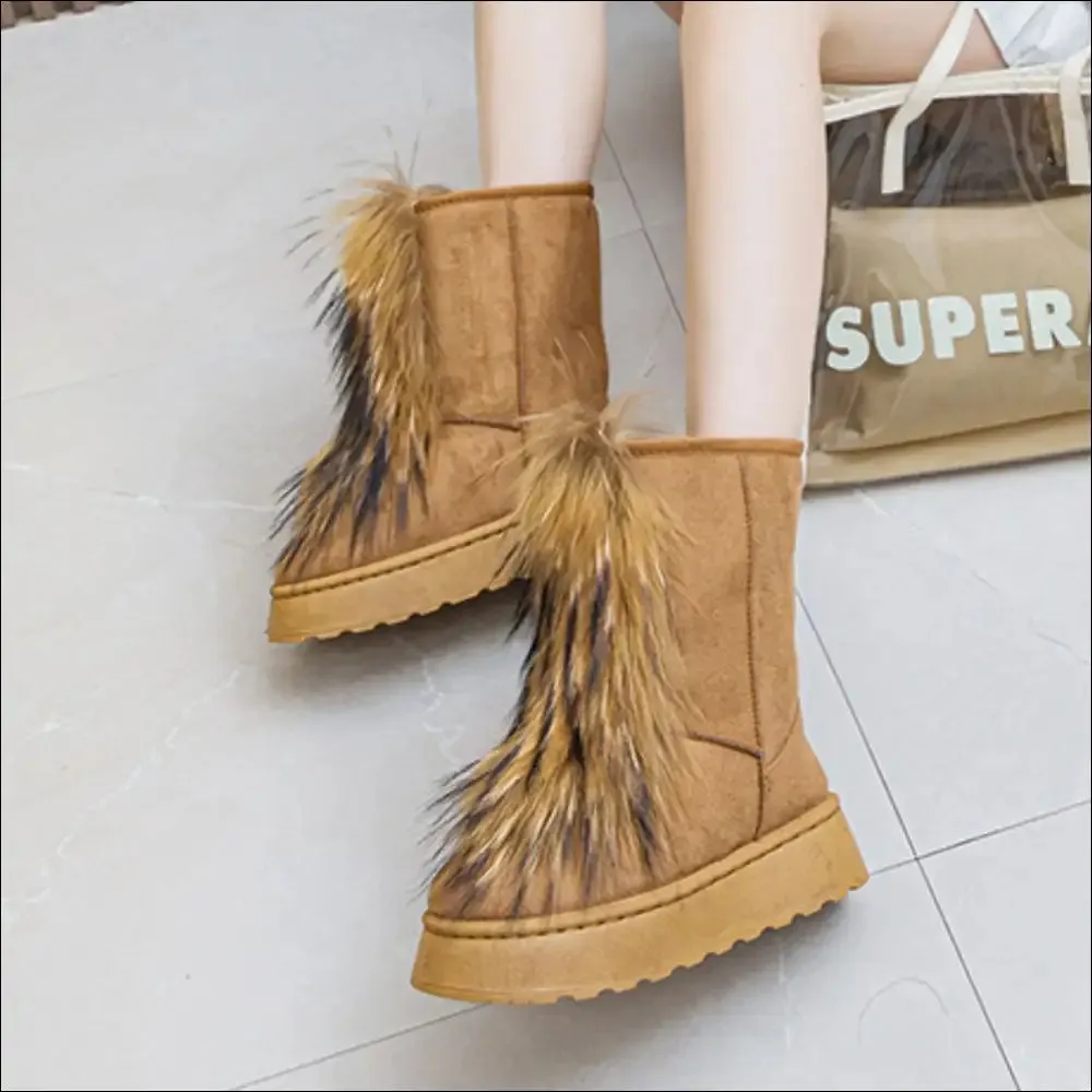 Chic Thermal Suede Platform Boots
