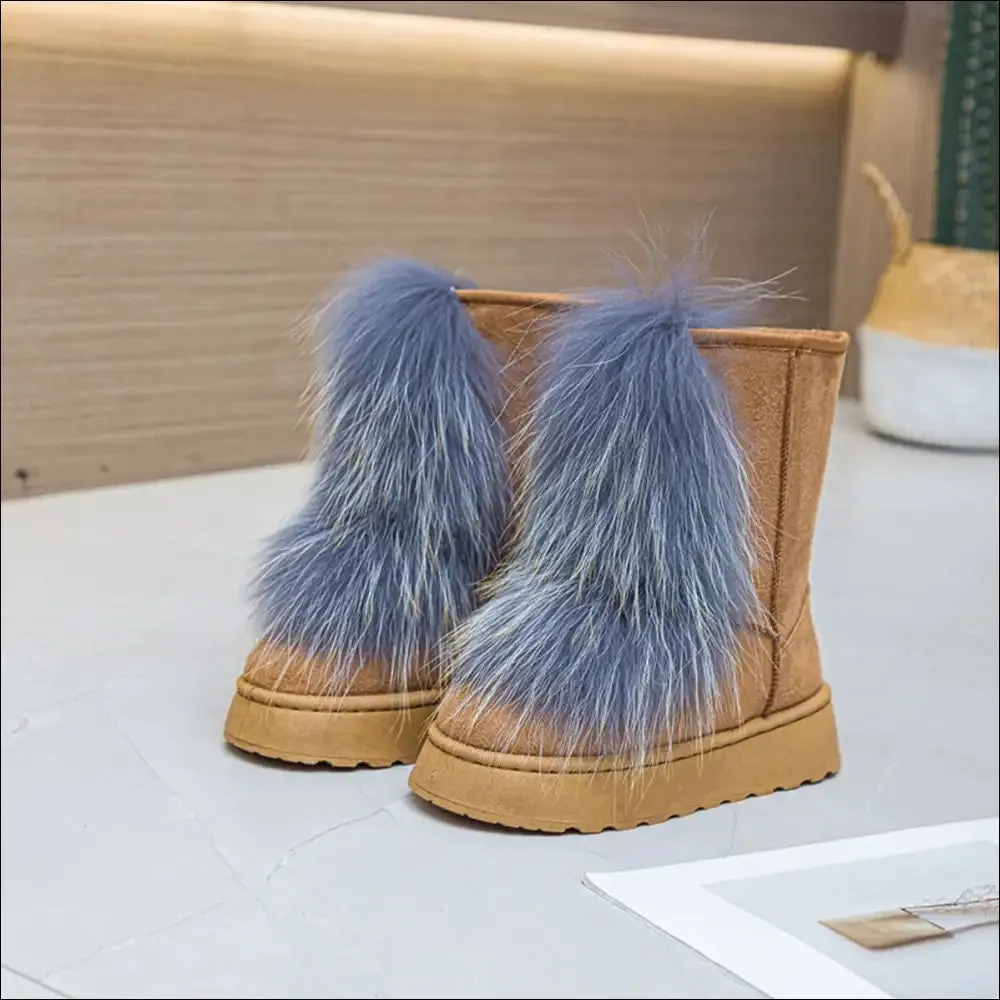 Chic Thermal Suede Platform Boots