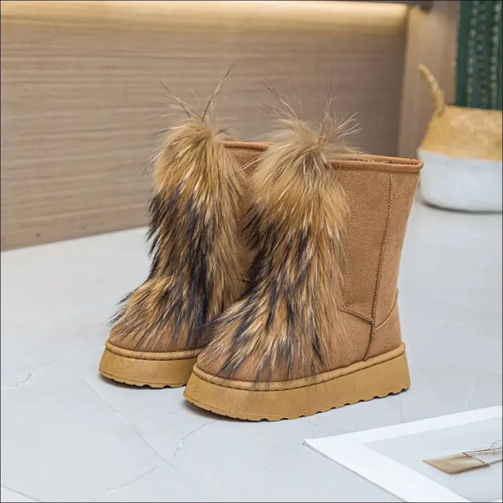 Chic Thermal Suede Platform Boots