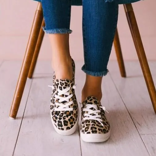 Chloe Leopard-Print Slip-On Sneakers