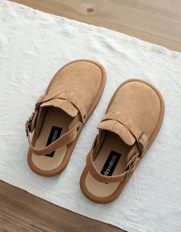 Comfortable Wide Toe Box Suede Clogs Slippers