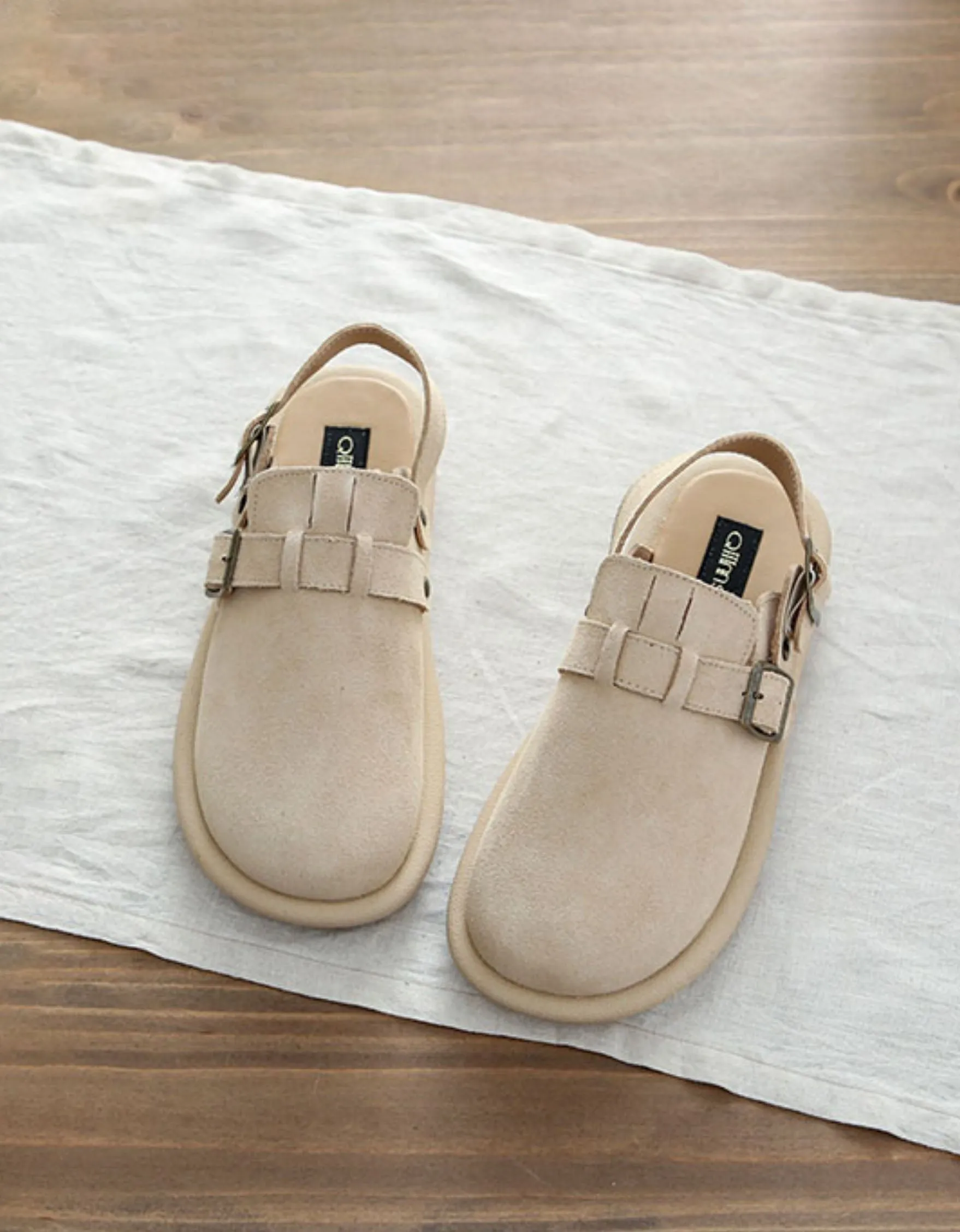 Comfortable Wide Toe Box Suede Clogs Slippers