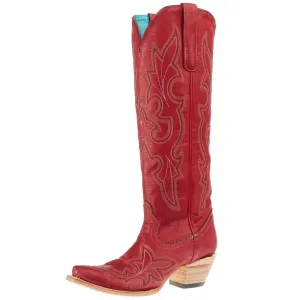 Corral Red Embroidery Tall Top Boot