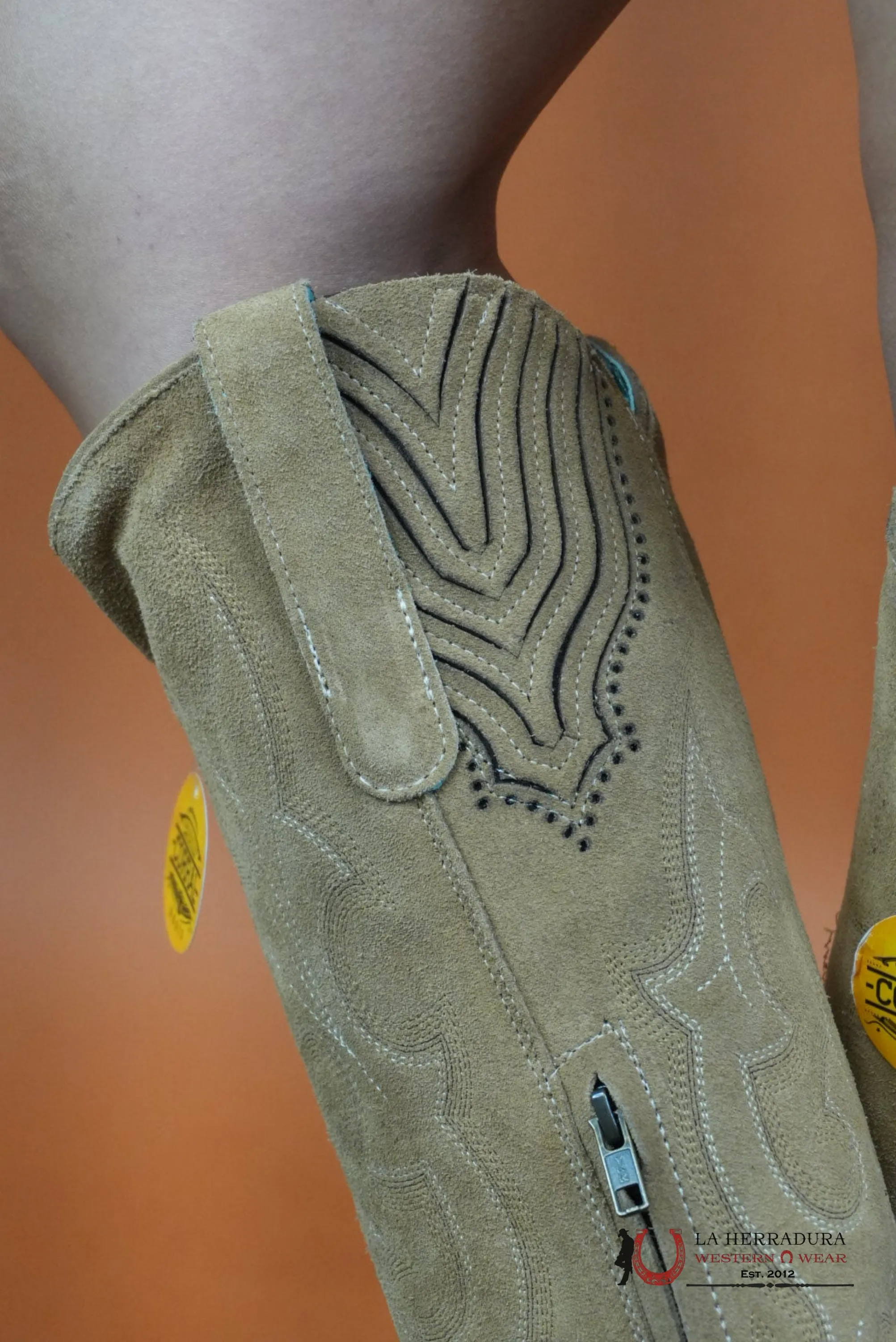 CORRAL TALL BOOT SAND SUEDE EMBROIDERY