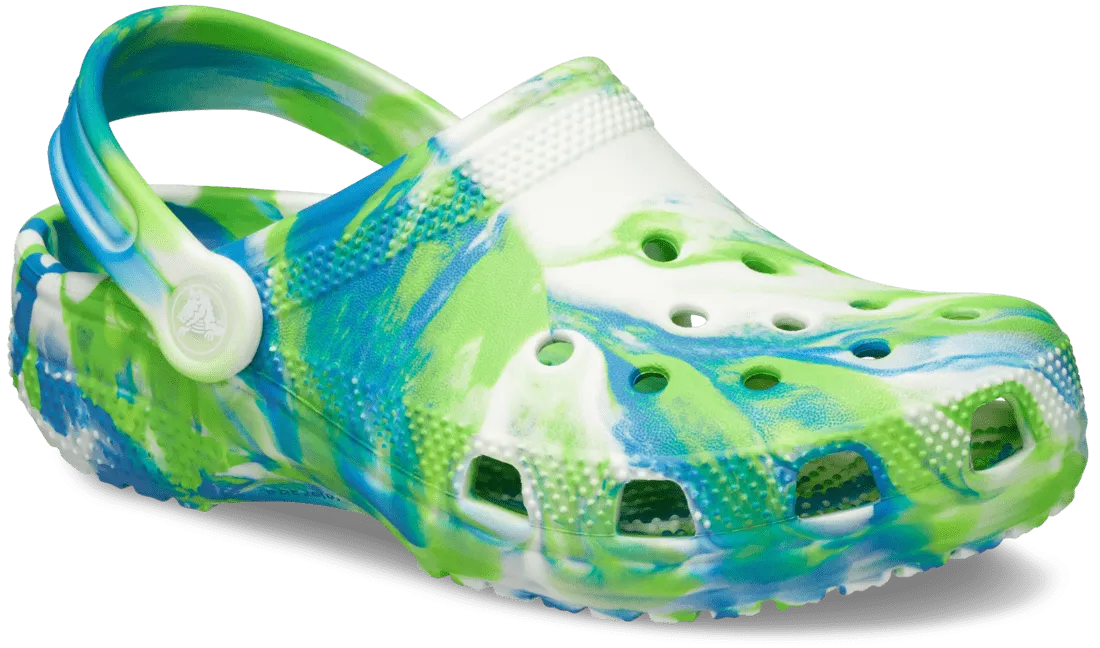 Crocs Classic Kids Marbled Clog - Prep Blue/Multi