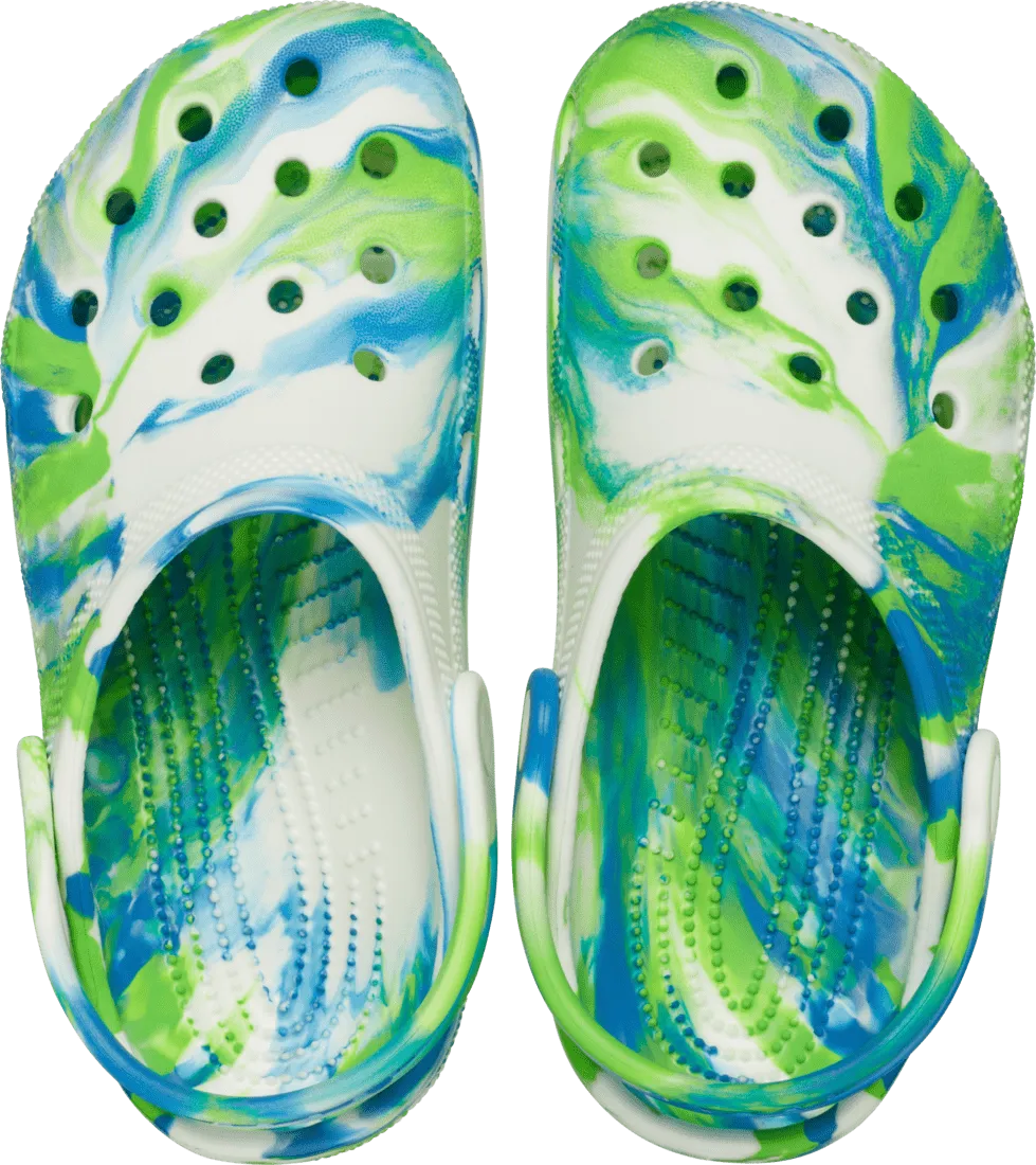 Crocs Classic Kids Marbled Clog - Prep Blue/Multi