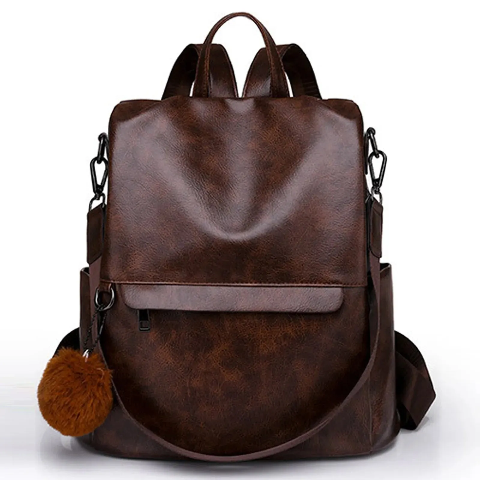 Cute Korean Aesthetic Black Backpack Minimalist Design - 14L Capacity