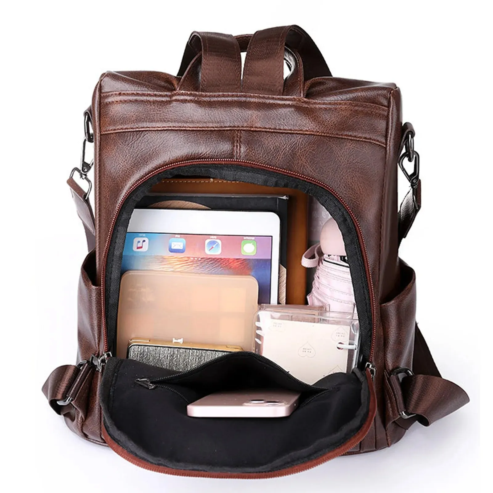Cute Korean Aesthetic Black Backpack Minimalist Design - 14L Capacity