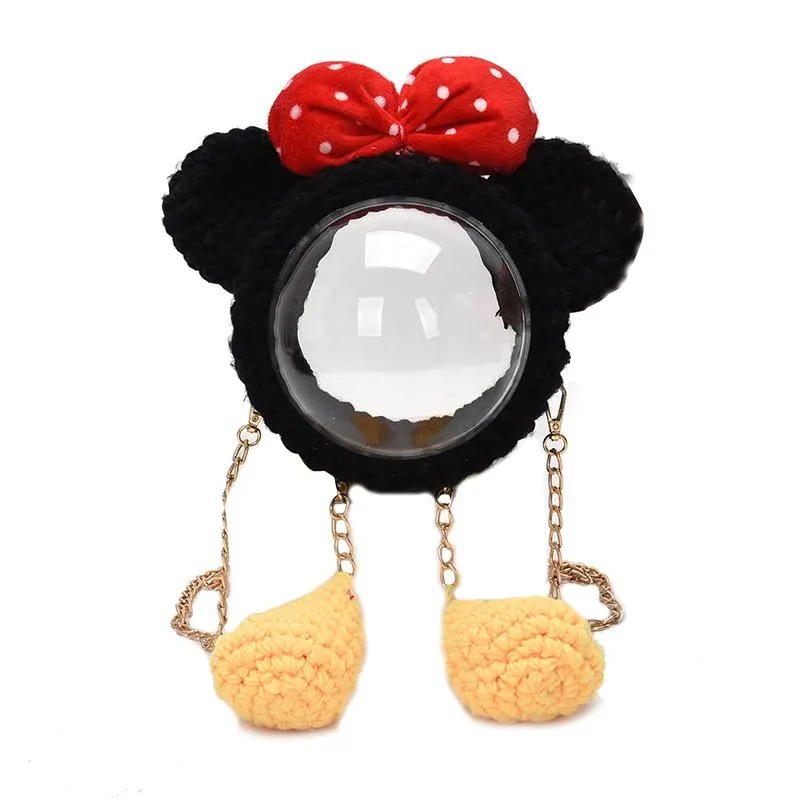 Cute Minnie Mouse Crochet Crossbody Purse Minnie Mouse Crochet Shoulder Bag for Girl Minnie Mouse Crochet Crossbody Purses