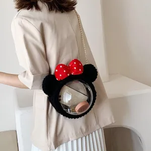 Cute Minnie Mouse Crochet Crossbody Purse Minnie Mouse Crochet Shoulder Bag for Girl Minnie Mouse Crochet Crossbody Purses