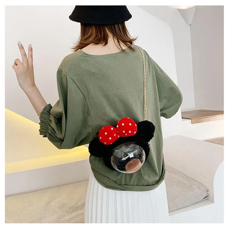 Cute Minnie Mouse Crochet Crossbody Purse Minnie Mouse Crochet Shoulder Bag for Girl Minnie Mouse Crochet Crossbody Purses