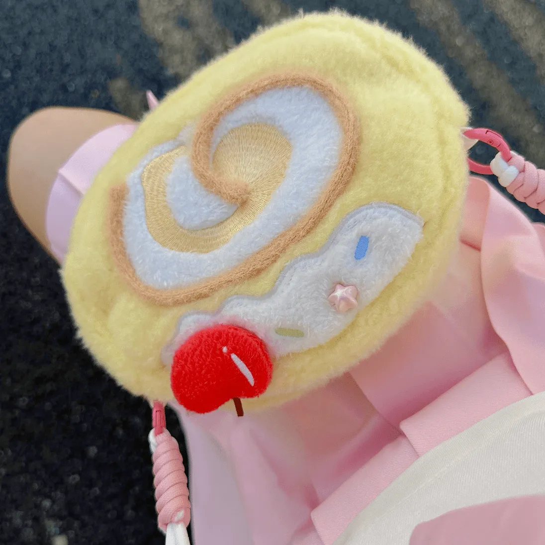 Cute Strawberry Cake Bow Crossbody Bag