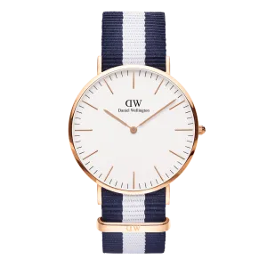 Daniel Wellington Classic 40 Glasgow Rose Gold & White Watch