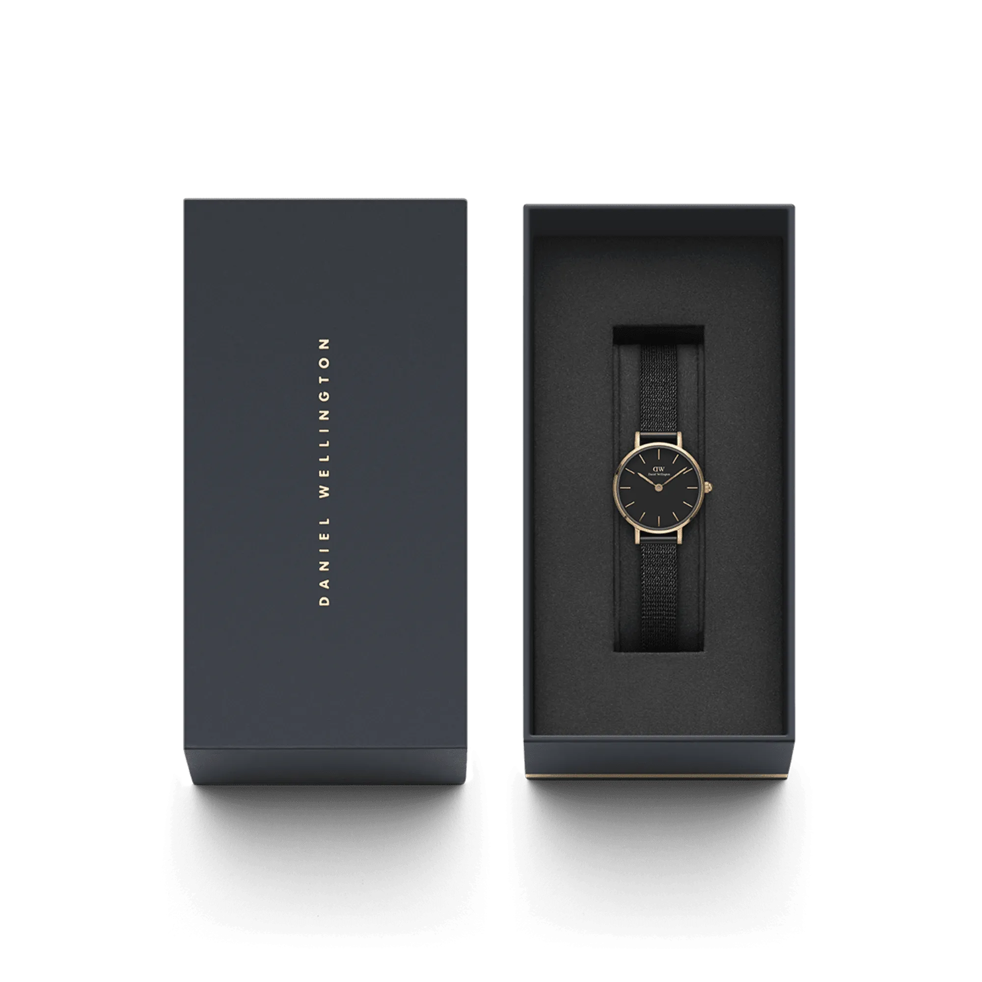 Daniel Wellington Petite 24 Pressed Ashfield Rose Gold & Black Watch