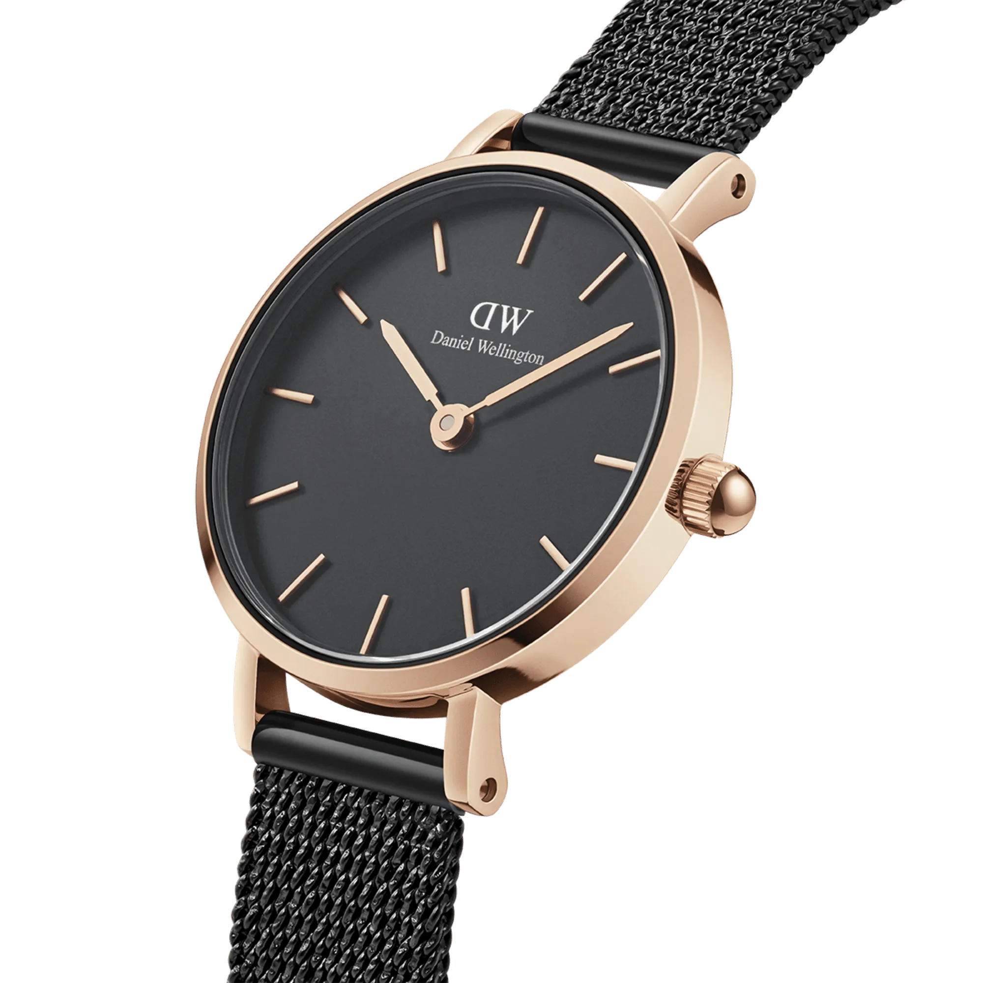 Daniel Wellington Petite 24 Pressed Ashfield Rose Gold & Black Watch