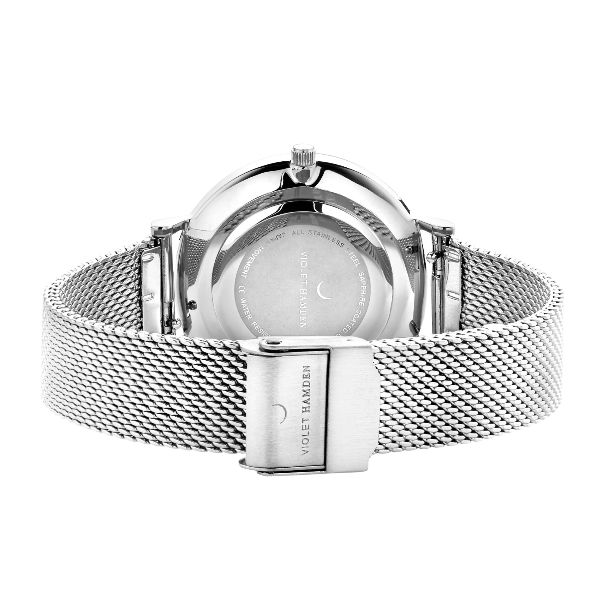 Day & Night round ladies watch silver coloured and white
