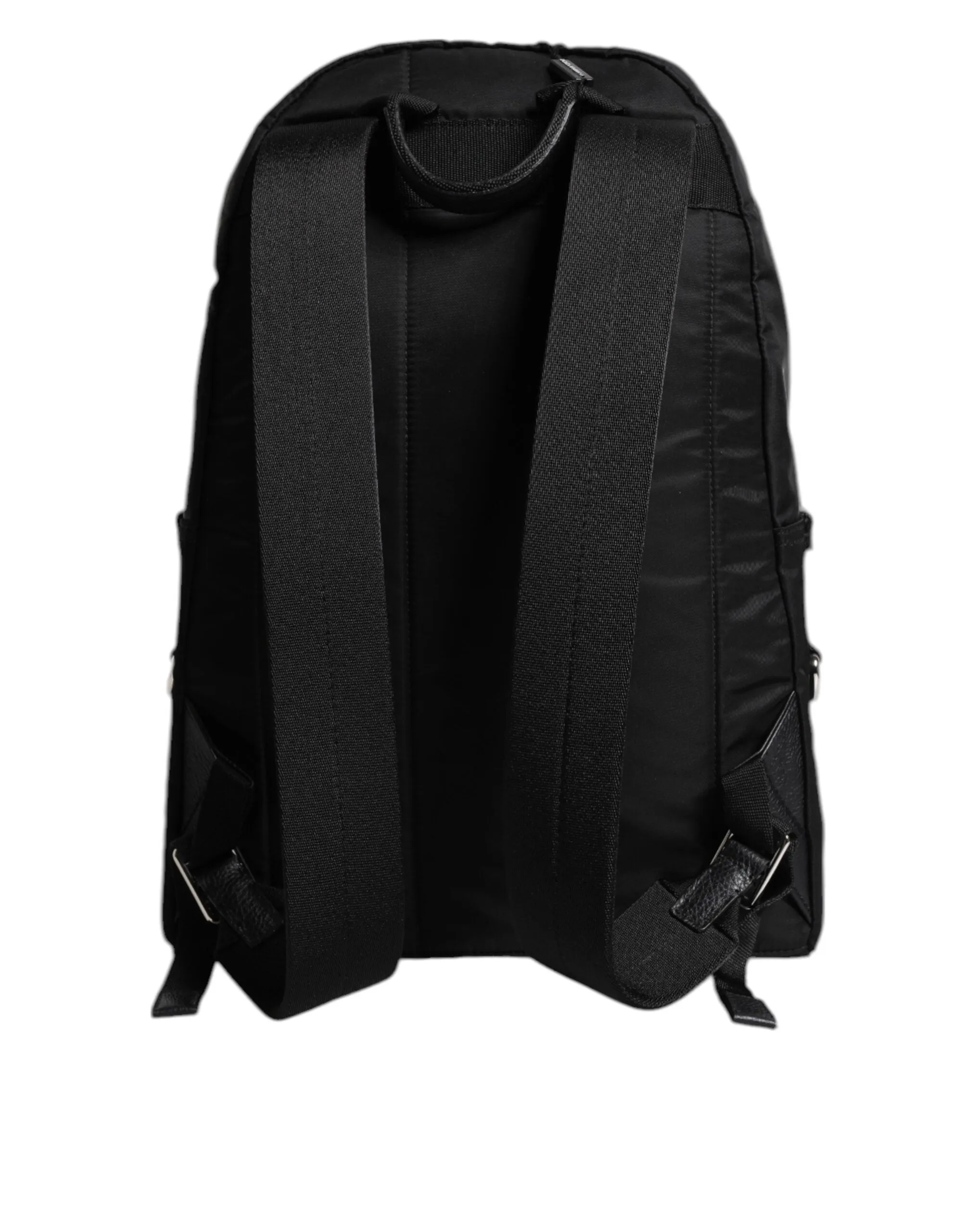 Dolce & Gabbana Black Nylon DG Crown Embellished Backpack VULCANO Bag