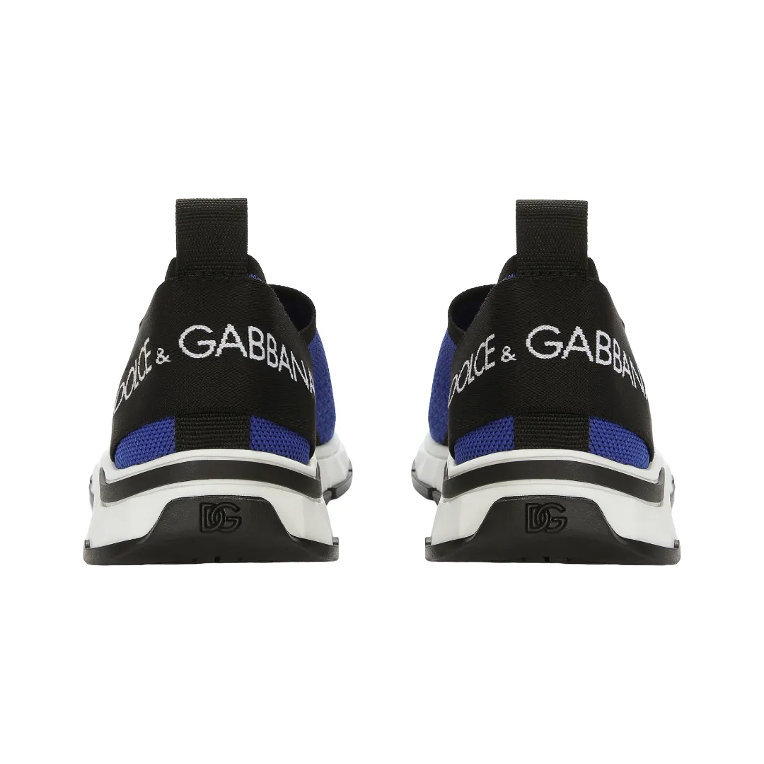 DOLCE & GABBANA KIDS STRETCH MESH SORRENTO 2.0 SNEAKERS BLUE/BLACK
