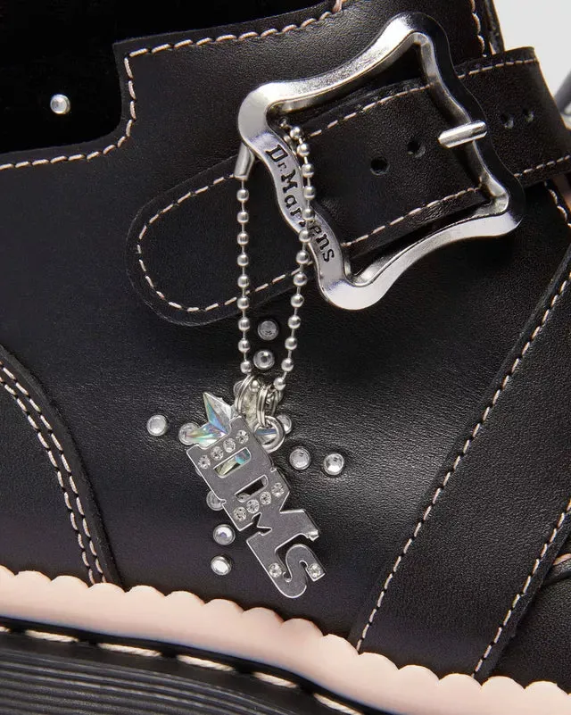 Dr Martens Caitie Leather Buckle Platform Boots