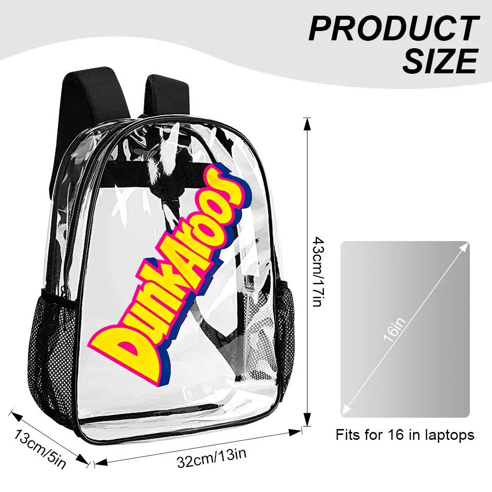 DunkAroos Logo Transparent Backpack 17 Inch