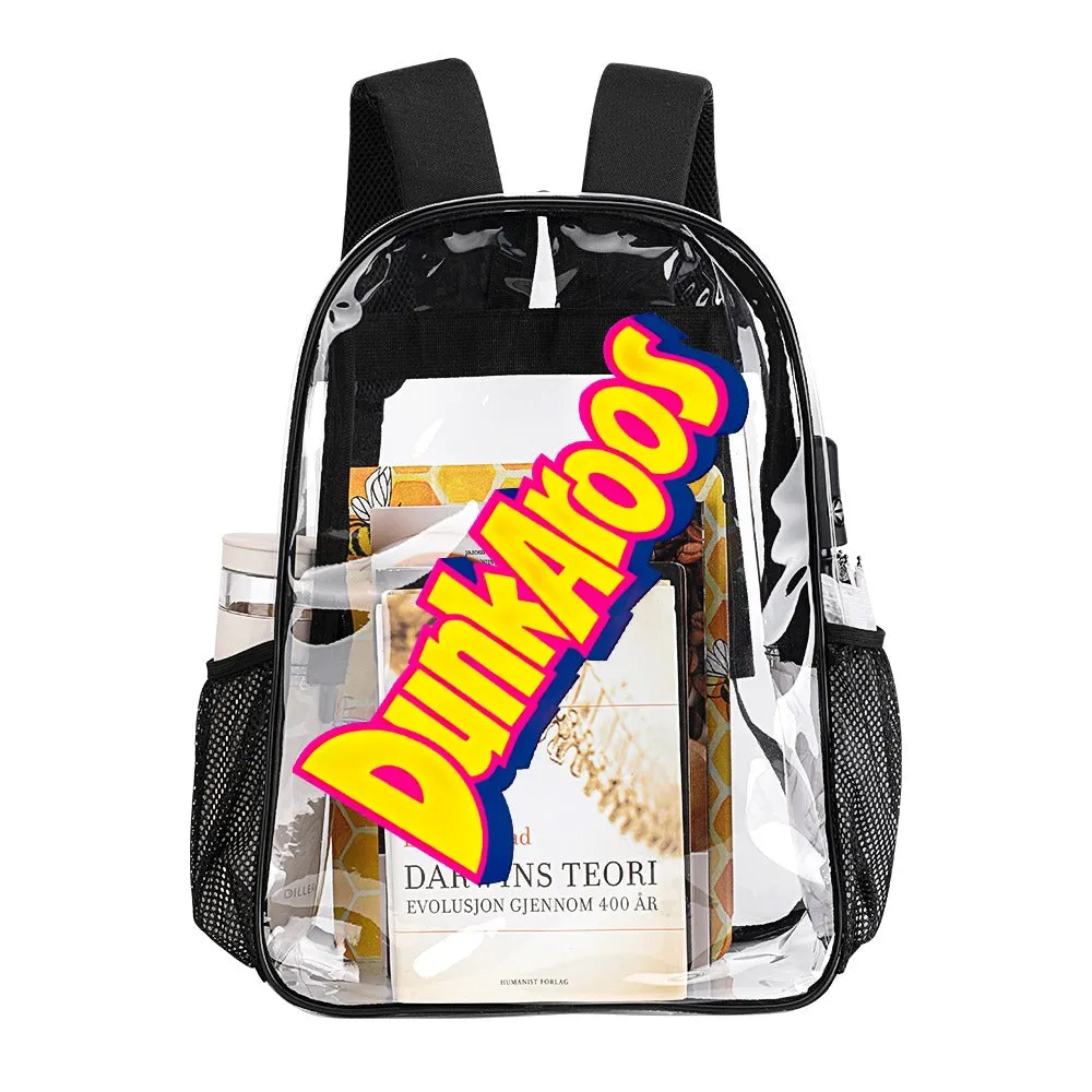 DunkAroos Logo Transparent Backpack 17 Inch