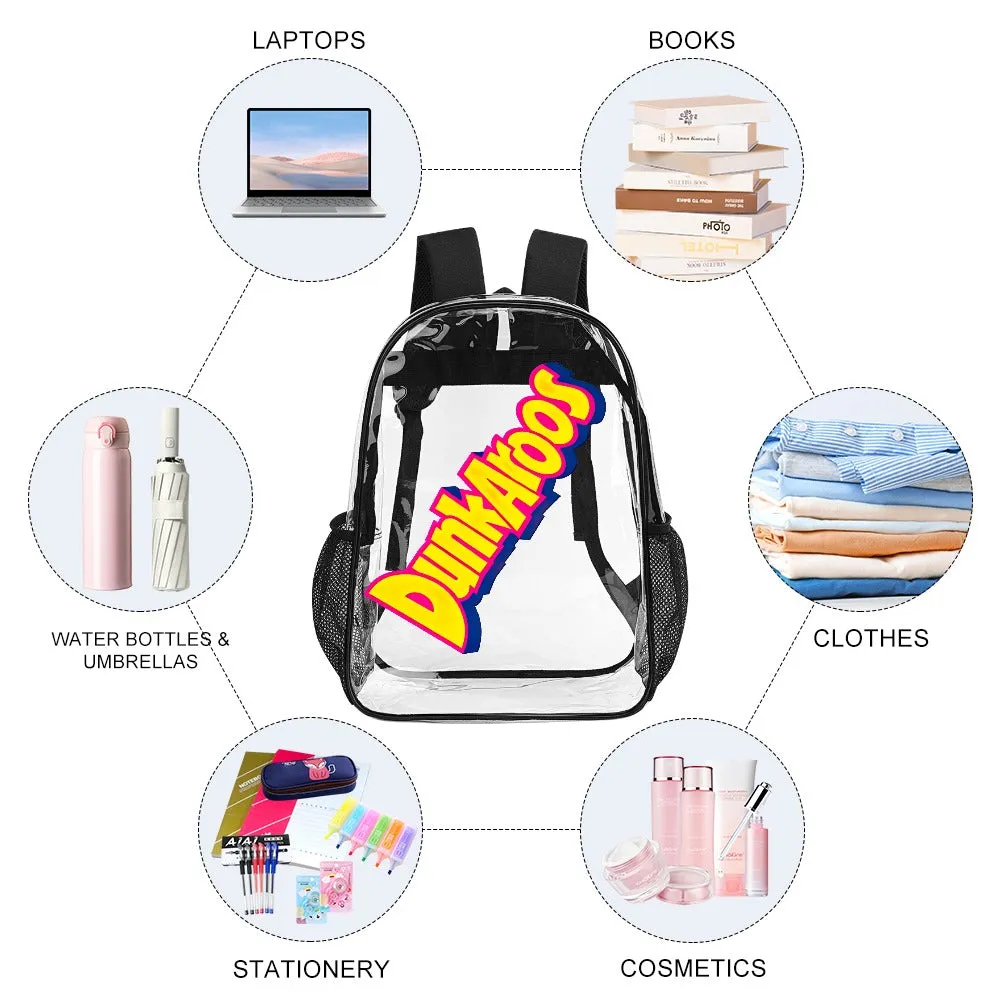 DunkAroos Logo Transparent Backpack 17 Inch