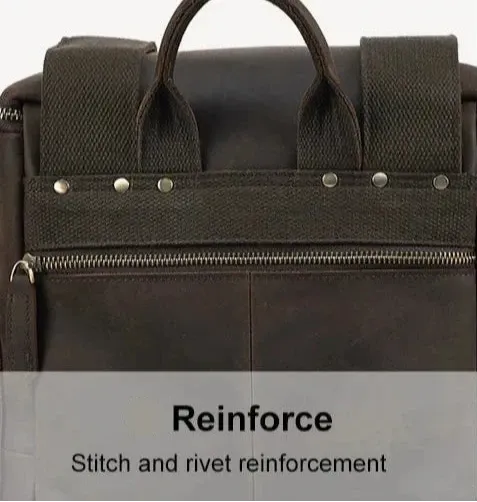 Embossed Design | Leather Travel Backpack