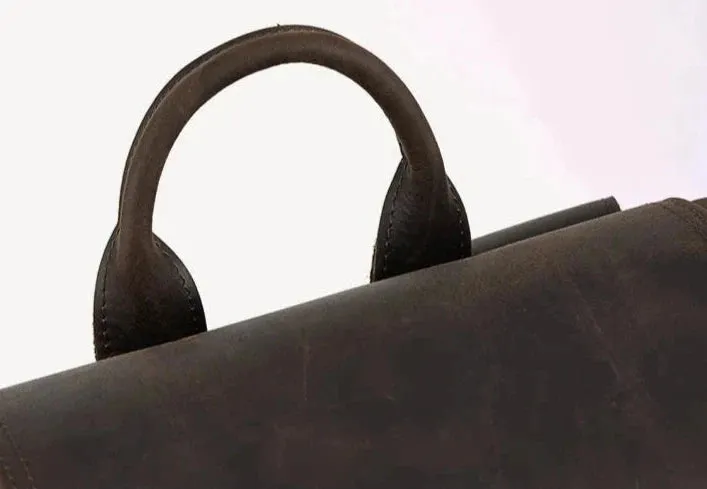 Embossed Design | Leather Travel Backpack