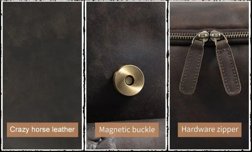Embossed Design | Leather Travel Backpack