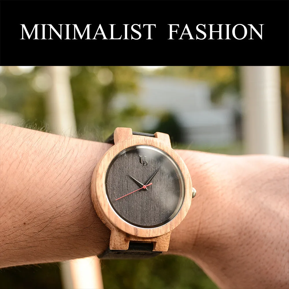 Engraved Minimalist Groomsmen Watches Leather Band