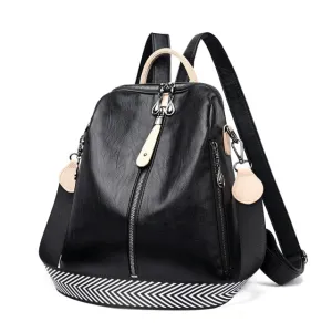 Fashion Backpack Women Soft Leather Backpack Female White High Quality Travel