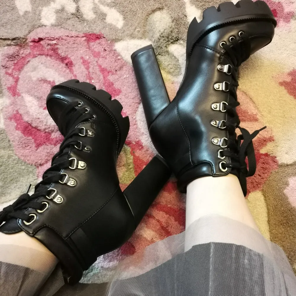 Fashion Platform Ankle Boots Women