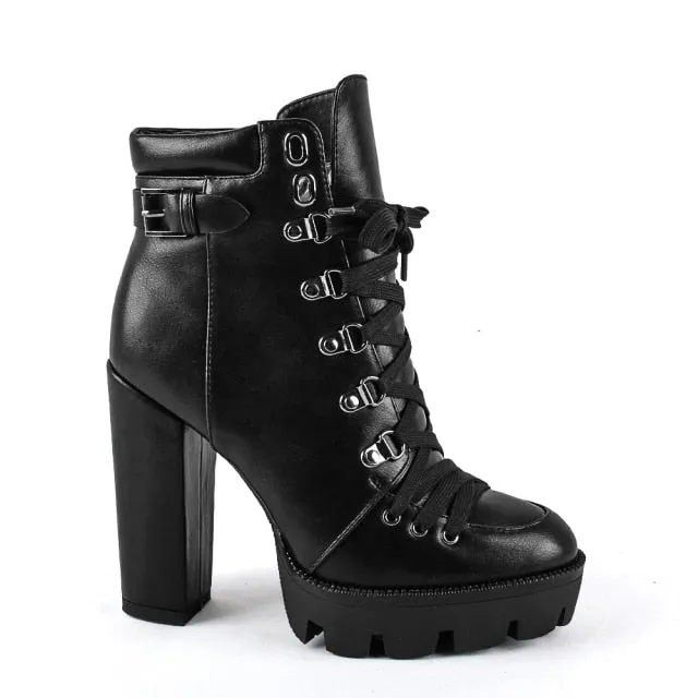Fashion Platform Ankle Boots Women