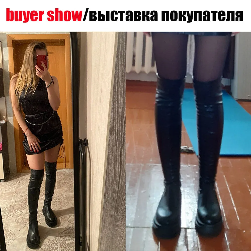 Female Platform Thigh High Boots